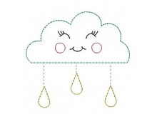 Stickdatei - Regenwolke Gesicht